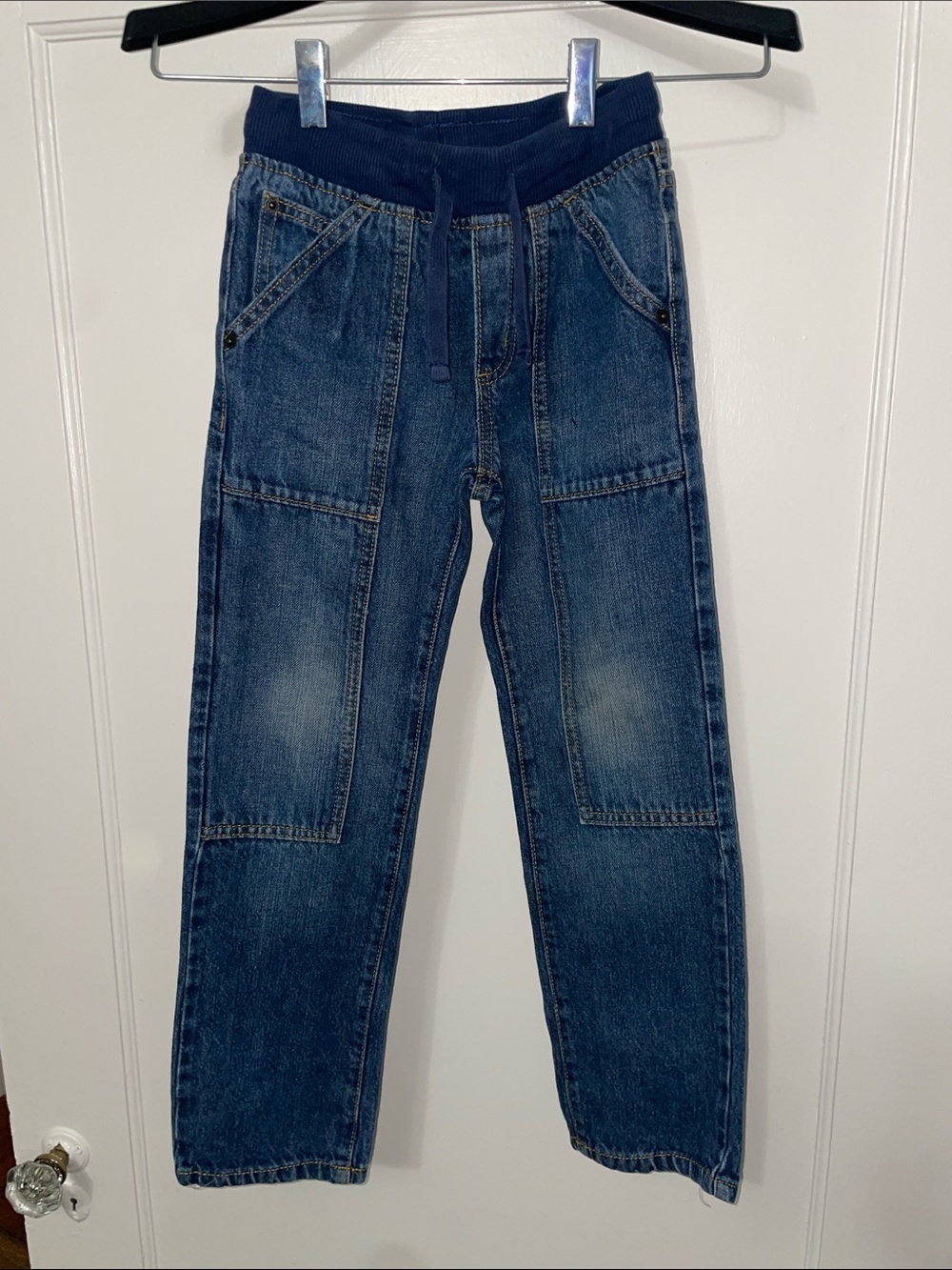 Crazy 8 Relaxed Denim Jeans with Navy Elastic Waistband